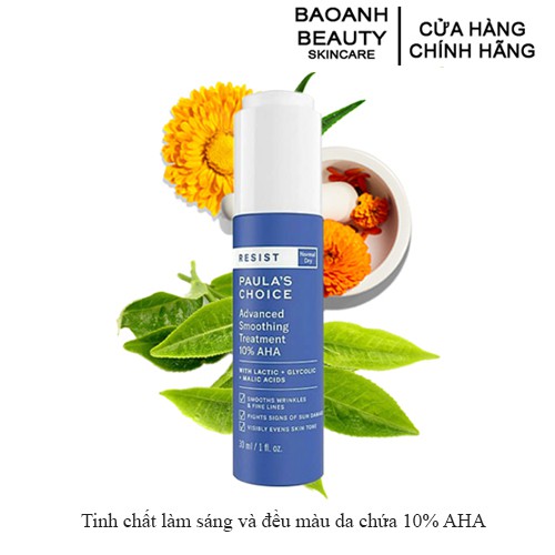 Tinh chất làm sáng và đều màu da 10% AHA Paula's Choice RESIST Advanced Smoothing Treatment 10% AHA 30ml 7651