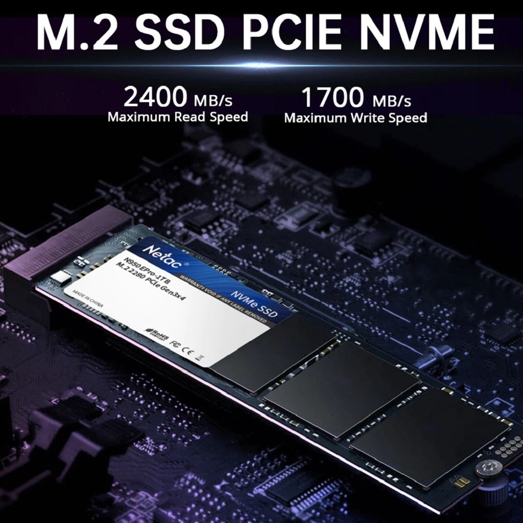 Ổ Cứng SSD Netac 128GB M.2 PCIe NVMe Chính Hãng - Bảo hành 36 tháng