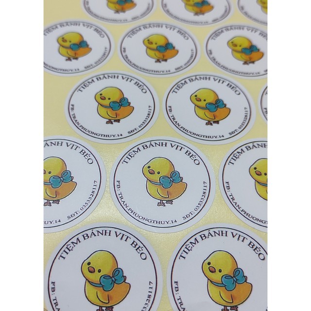 In tem nhãn giấy, thiết kế miễn phí