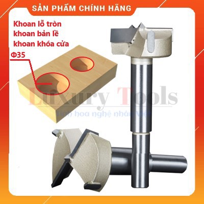 Mũi khoan gỗ Tideway , mũi khoan tròn khoét lỗ khoét khóa khoét bản lề phi 35mm...nhập khẩu cao cấp