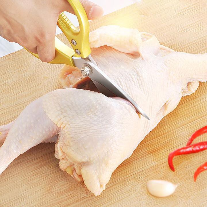 Kéo Nhật Sịn Cắt Thịt Cán Vàng Đa Năng Nhà Bếp