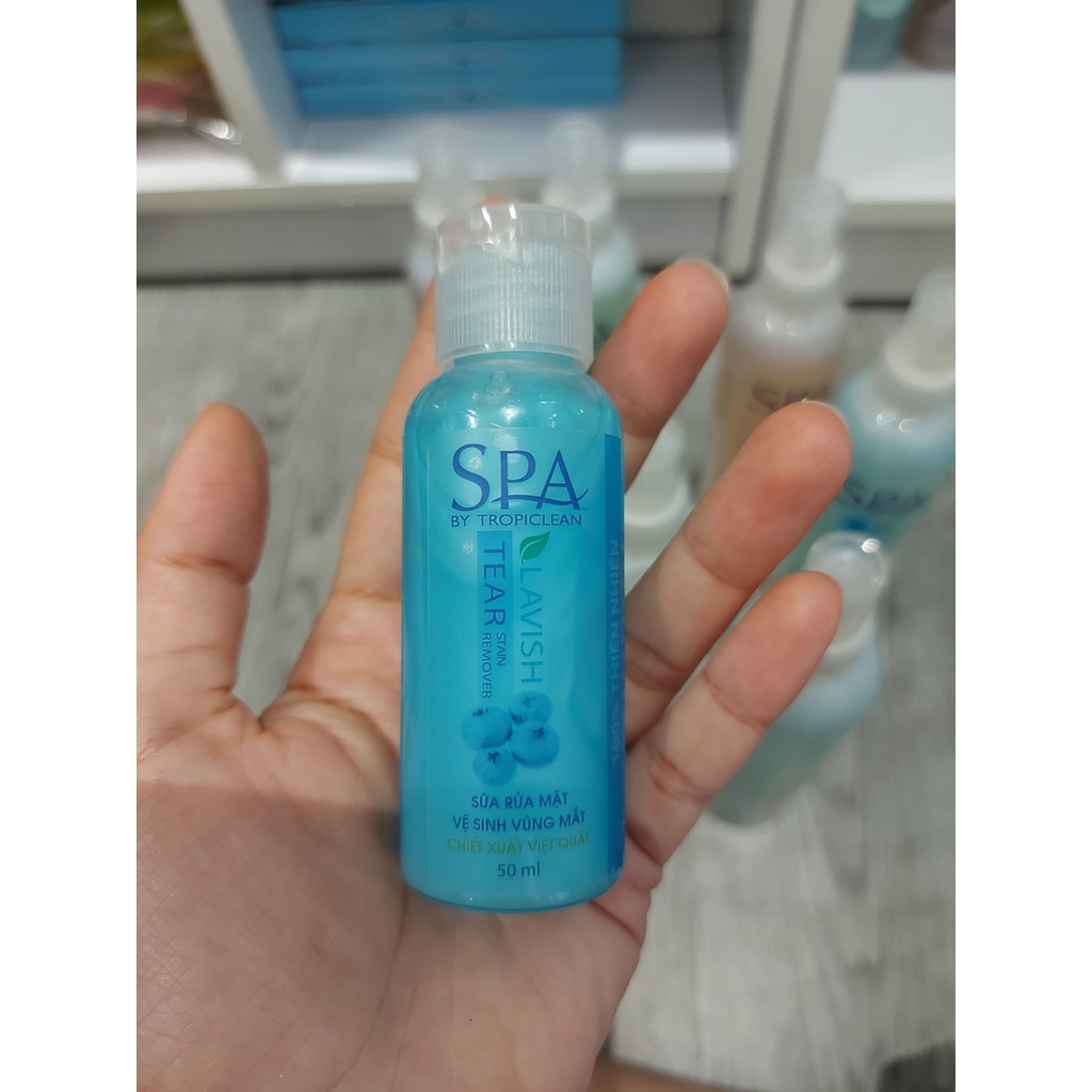 Sữa rửa mặt, tẩy ố vùng mắt cho chó mèo SPA by Tropiclean 50ml