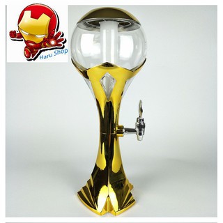 Tháp bia hình chiếc cup vàng WC có đèn led và khay đựng đá