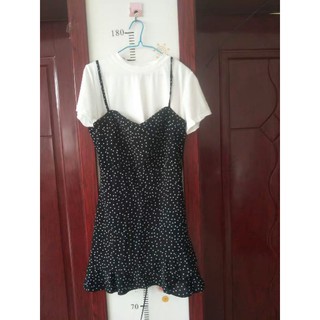 Set váy yếm hoa nhí!