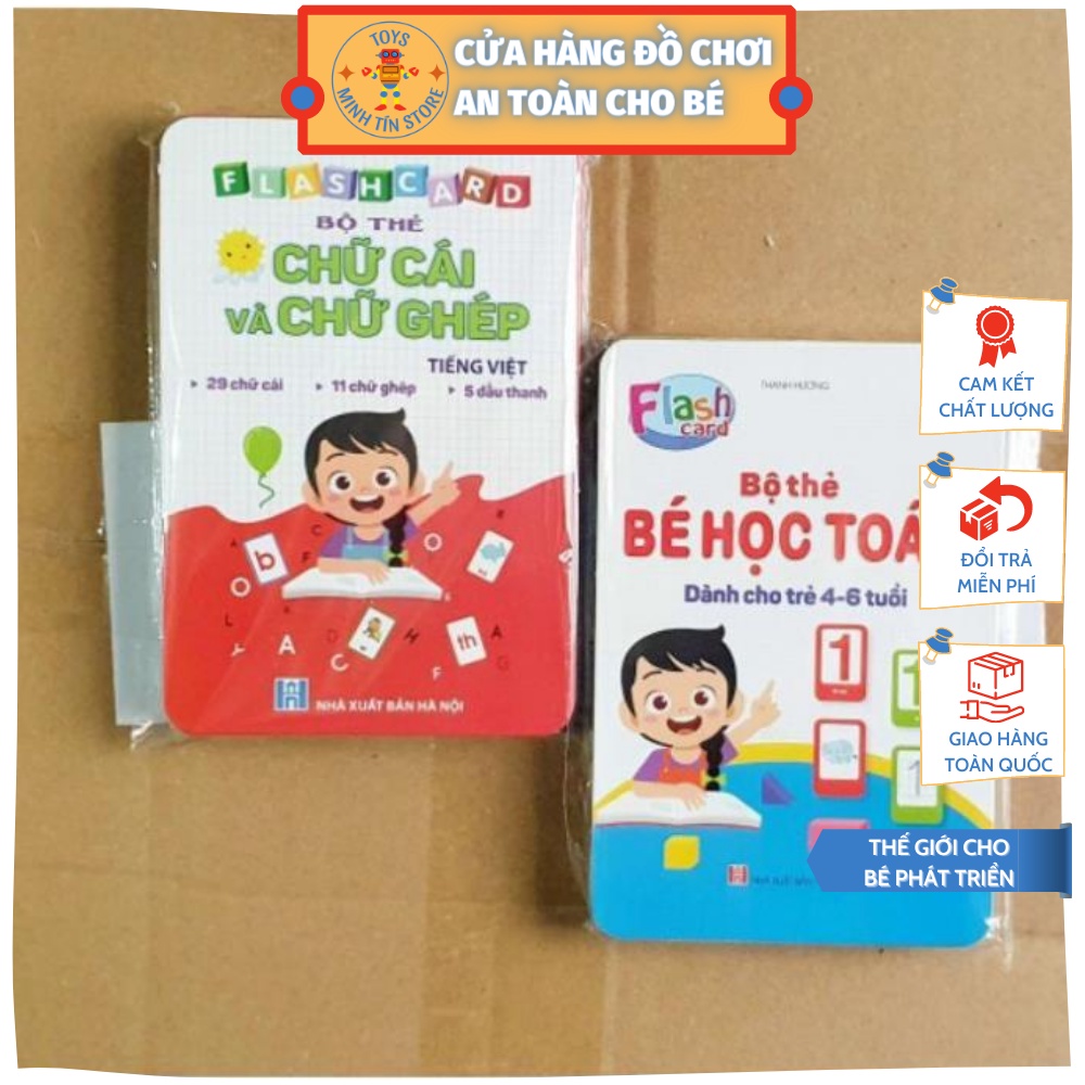Thẻ học liệu cho bé ⚡ CỰC BỔ ÍCH ⚡ Thẻ học toán,chữ cái và chữ ghép size đại Flash card cho bé phát triển trí tuệ