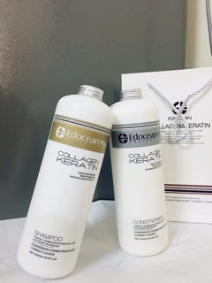 Cặp dầu gội xả COLLAGEN KERATIN EDOCEAN PLUS 1000ml x2