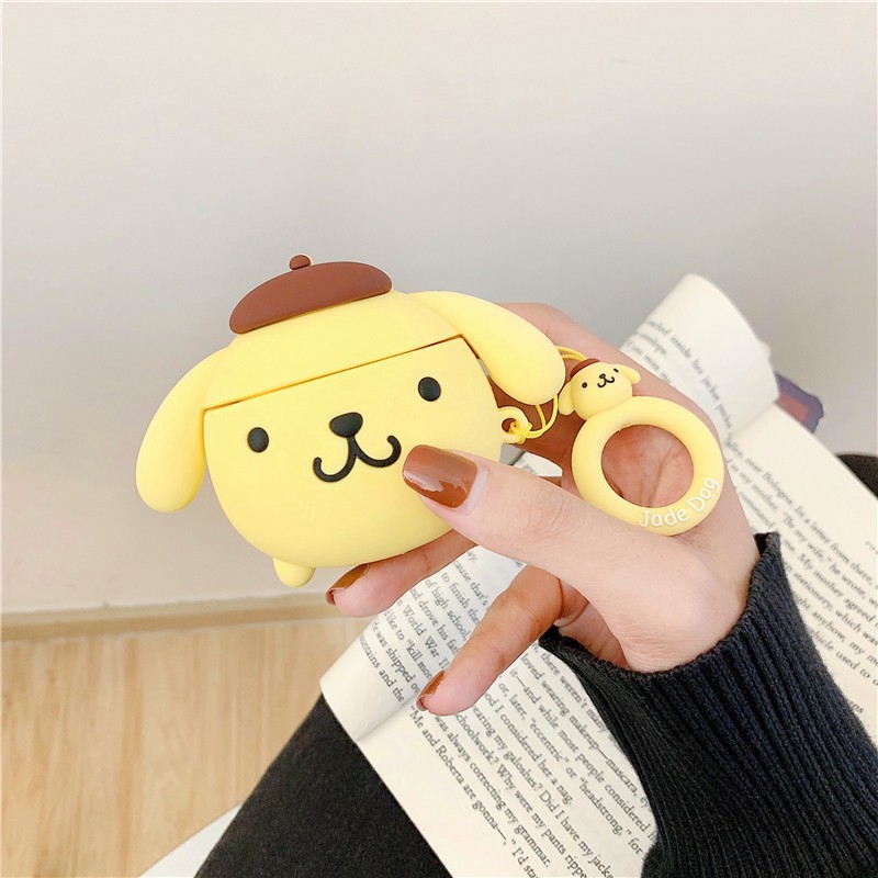 Vỏ silicon hình cún Sanrio Pudding chống nước bảo vệ chống va đập hộp sạc tai nghe cho i9 i10 i11 i12 Apple AirPods 1/2