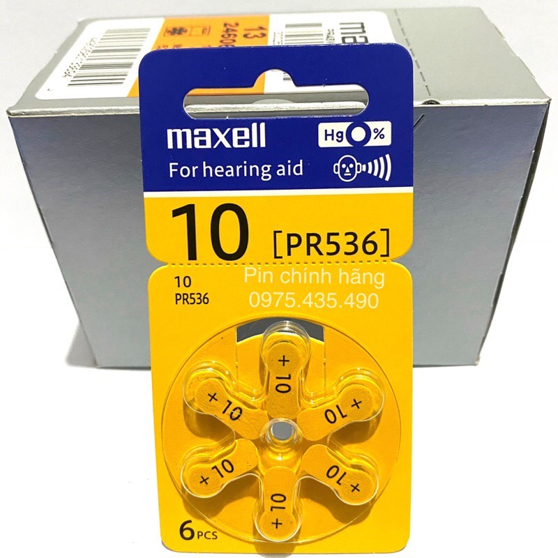 [Mã SRDEC197 giảm 50% tối đa 20k] Pin máy trợ thính Maxell PR48-13/PR44-675/PR536-10