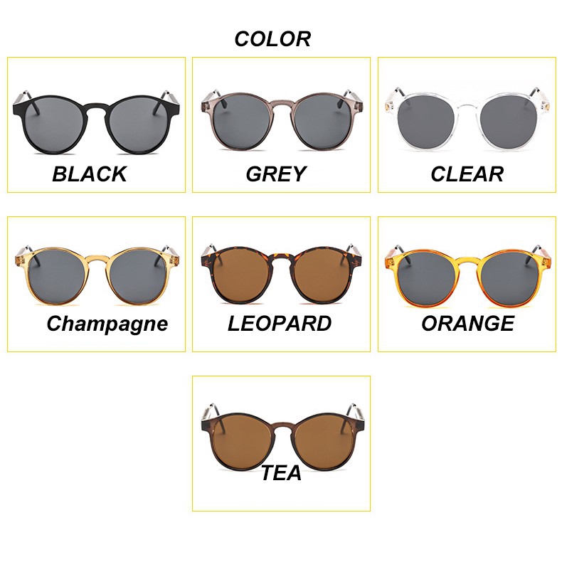 Korean Designer Fashion Women Retro Round Metal Frame Sunglasses