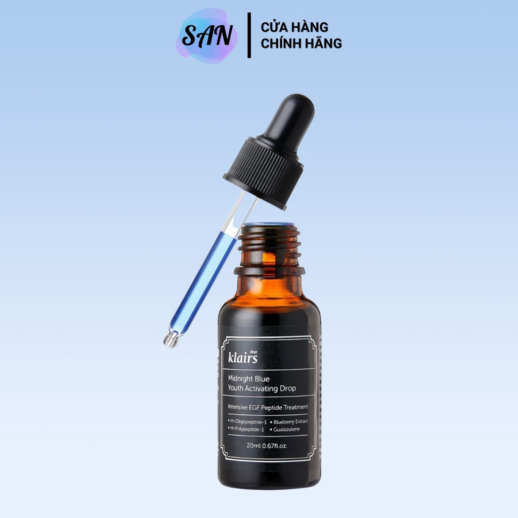 Tinh Chất Dưỡng Chống Lão Hóa, Phục Hồi Và Làm Dịu Da Dear, Klairs Midnight Blue Youth Activating Drop 20ml