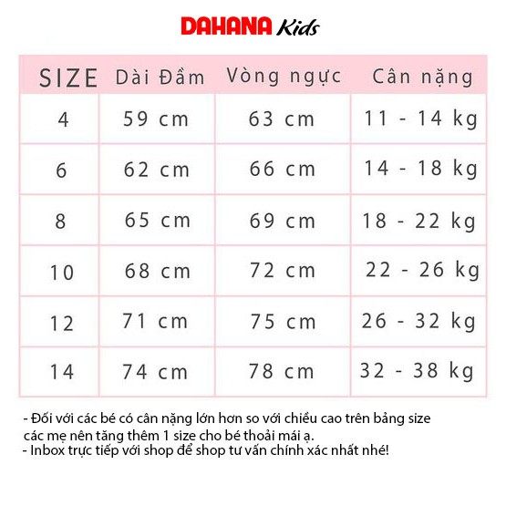 Đầm Váy Bé Gái DAHANA Kids - Đầm Váy Bé Gái Sát Nách Cho Bé 2-12 Tuổi Hình In Số