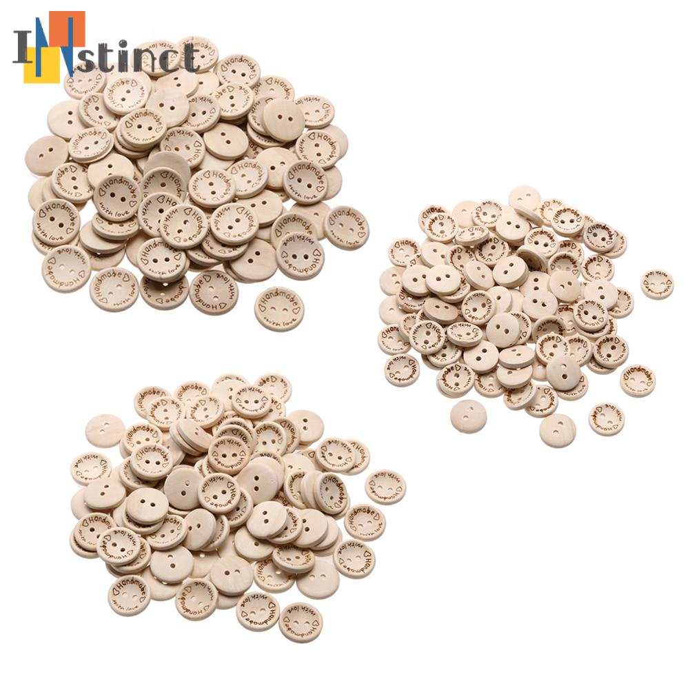 Set 100 Nút Áo Hình Trái Tim Làm Đồ Thủ Công Thời Trang 2016
