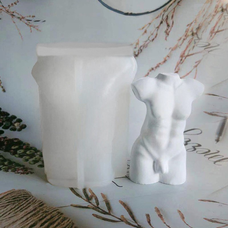 Khuôn Silicone Tạo Hình Làm Nến Diy Hình Cơ Thể Người 3d