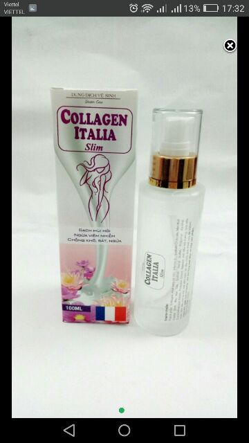 Dung dịch vệ sinh Collagen Italia khử mùi dưỡng hồng vùng kín