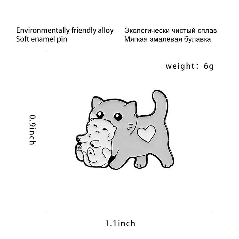 Siêu dễ thương! Trâm Cài Áo Hình Mèo Hoạt Hình Dễ Thương Sáng Tạo Cho Nữ