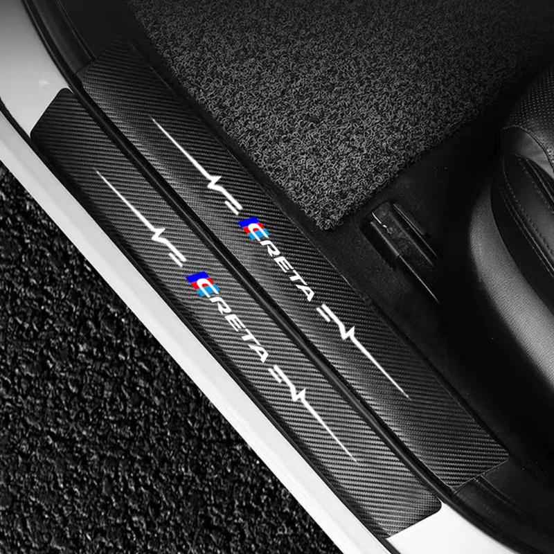 Đề Can Sợi Carbon Dán Bảo Vệ Cốp Xe Hơi Hyundai Creta Sonata Kicks Reina