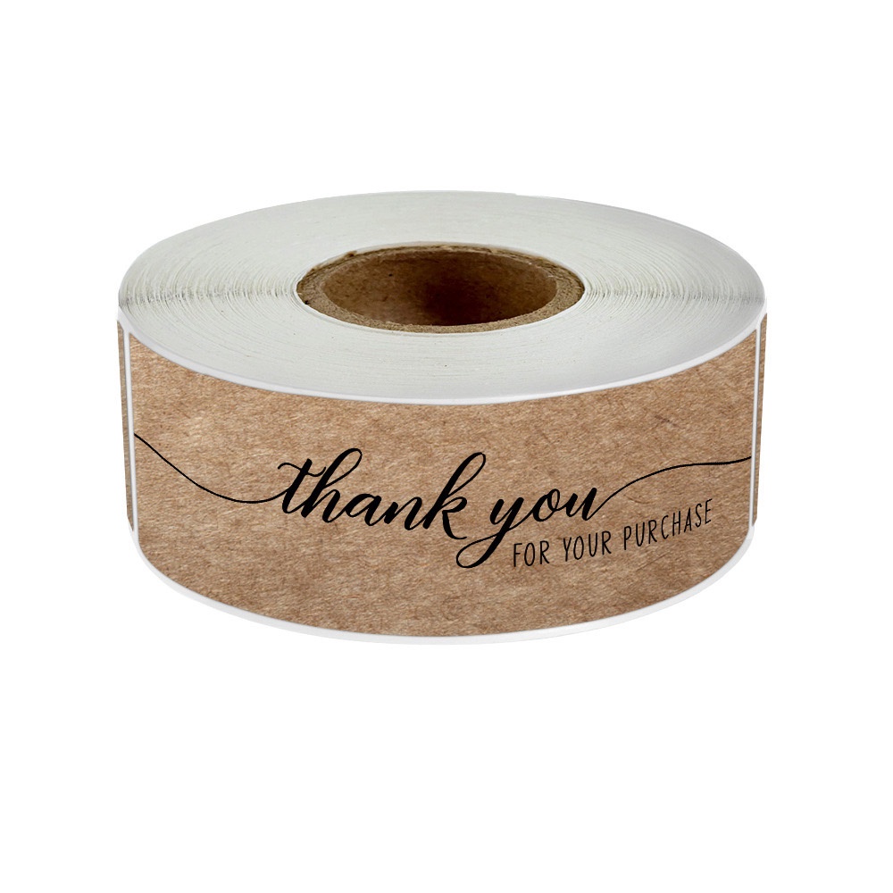 Cuộn 120 Miếng Dán Chữ Thank You 3x1 Inch
