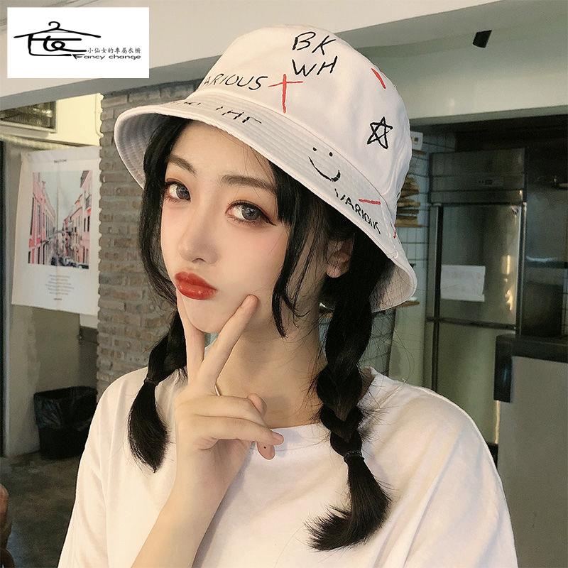 Nón Bucket Chống Nắng In Họa Tiết Graffiti Phong Cách Hàn Quốc Dễ Phối Đồ Thời Trang Xuân Hè Cho Nam Và Nữ