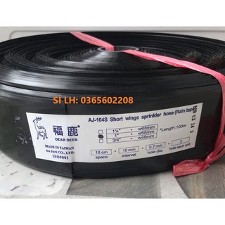 01 Cuộn ống tưới phun mưa Đài Loan loại VIP, ống tưới phun mưa hiệu con Nai phi 34 có biên, cuộn dài 100m