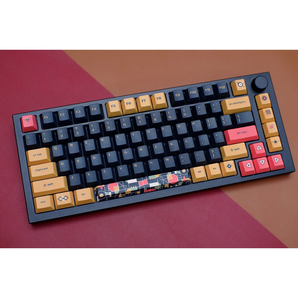 Keycap Cherry DAGK Black Gold 128 Phím Cho Bàn Phím Cơ Của EZPC