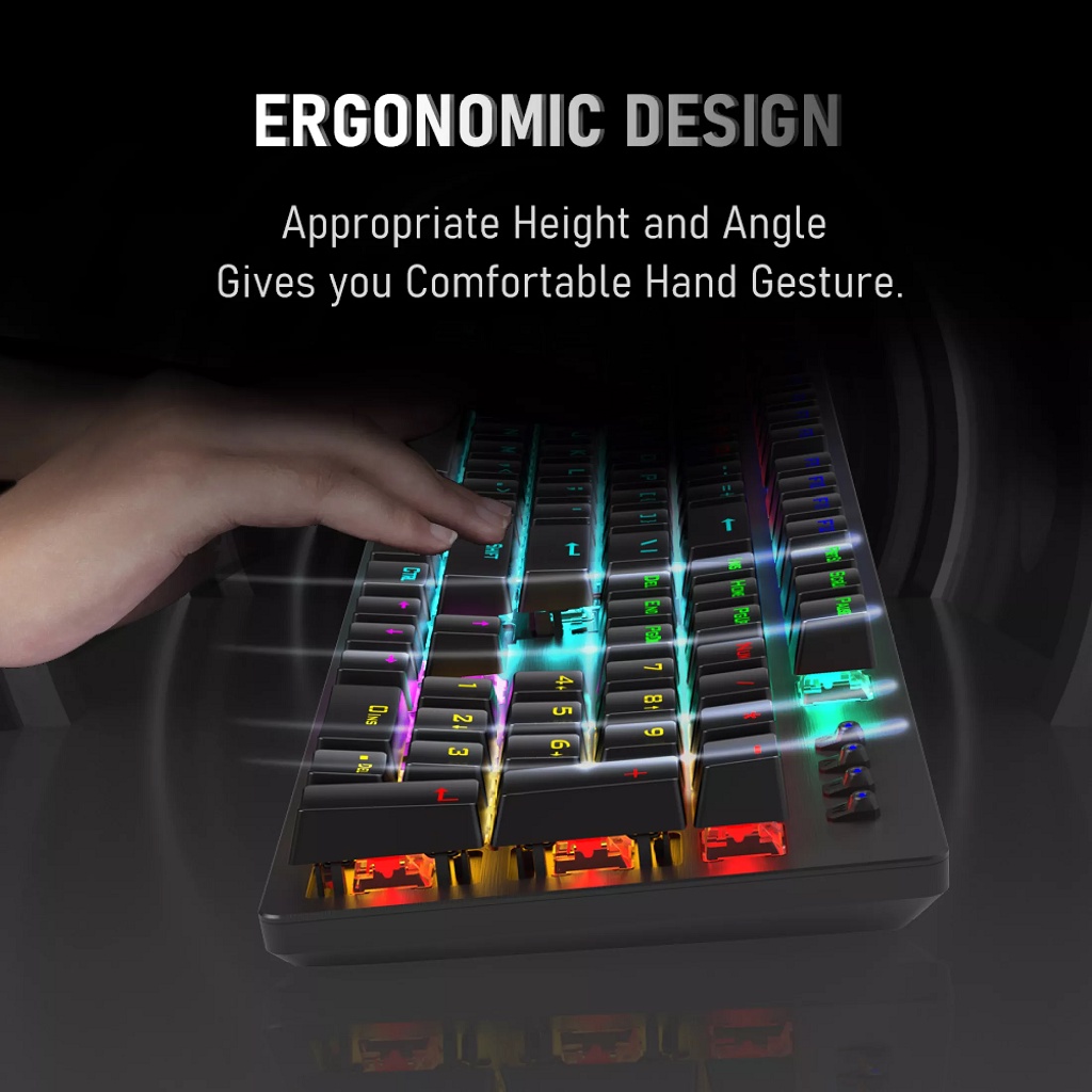 Bàn phím cơ thật gaming HP GK100F nhiều chế độ LED Cho game thủ siêu bền - Hàng chính hãng BH 12 tháng