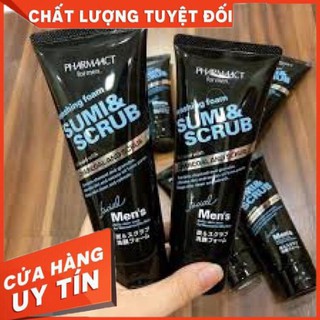 Sửa rửa mặt nam ⚡SẠCH SÂU ⚡ Sữa rửa mặt dành cho nam Pharmaact than & hạt scrub hút sạch bụi bẩn đem lại làn da sáng mịn