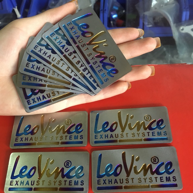 Tem thương hiệu Leovince ti tan nhá ae