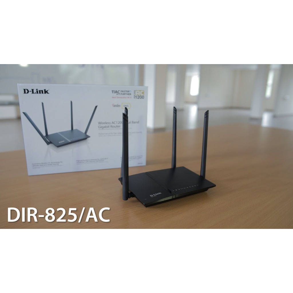 DLink DIR-825+ Chuẩn AC1200 Màu Đen -