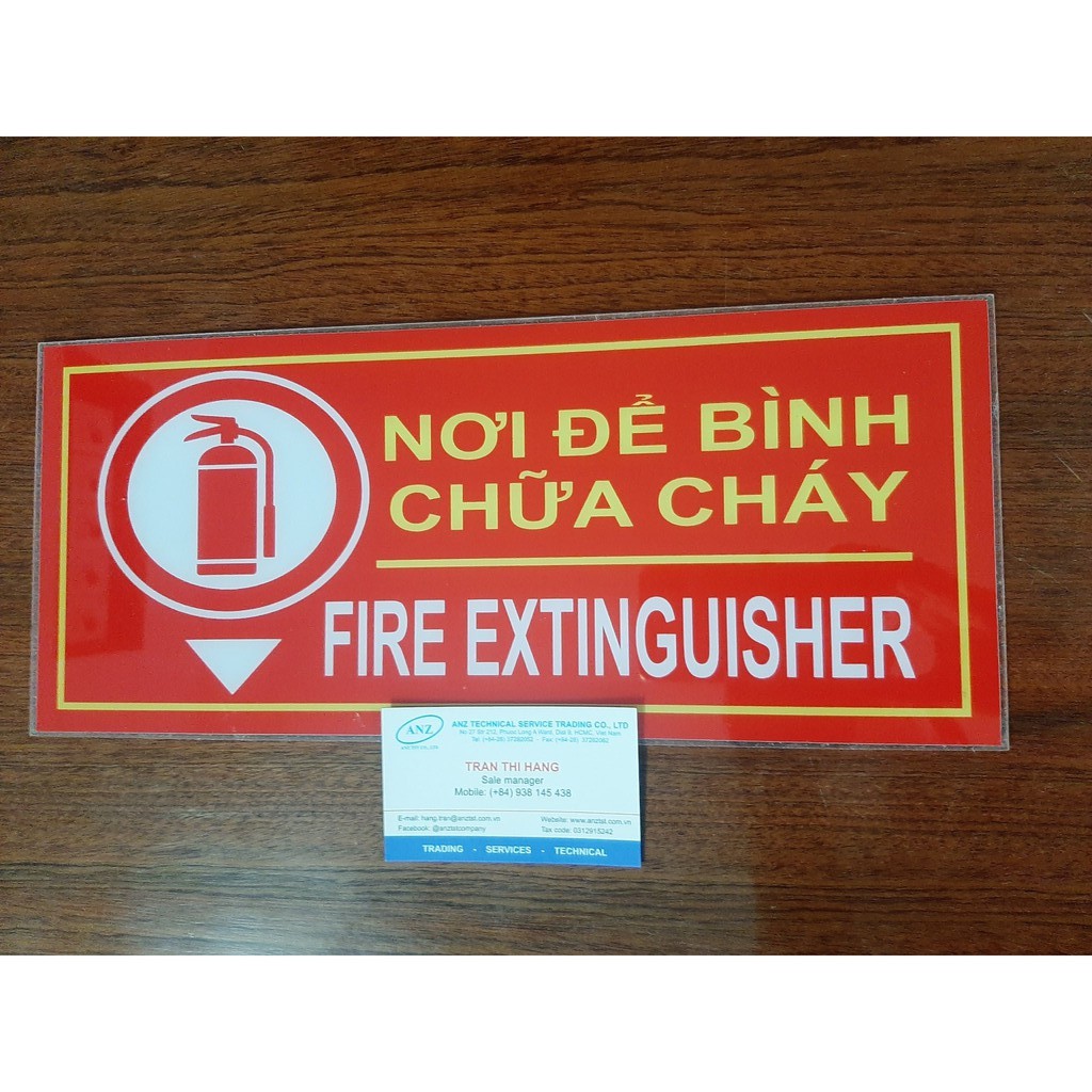 BẢNG NƠI ĐỂ BÌNH CỨU HỎA  - HÌNH SHOP TỰ CHỤP