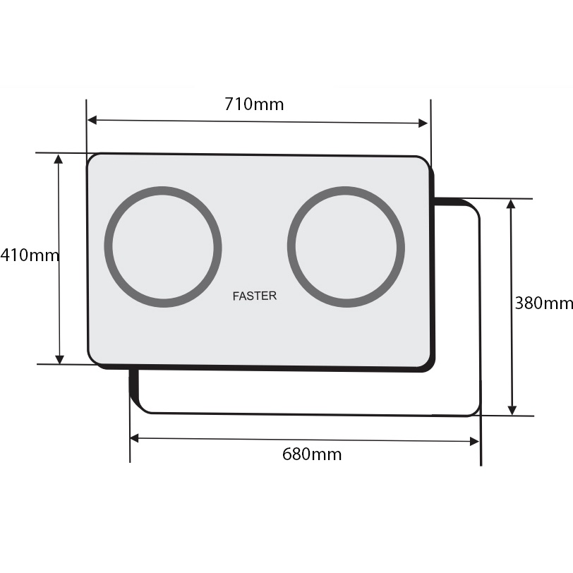 Bếp từ đôi Faster FS 289I  Bảo Hành 3 Năm