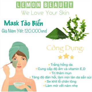 Mask Tảo biển ( tặng cọ đắp + que đắp + mask sữa dê )