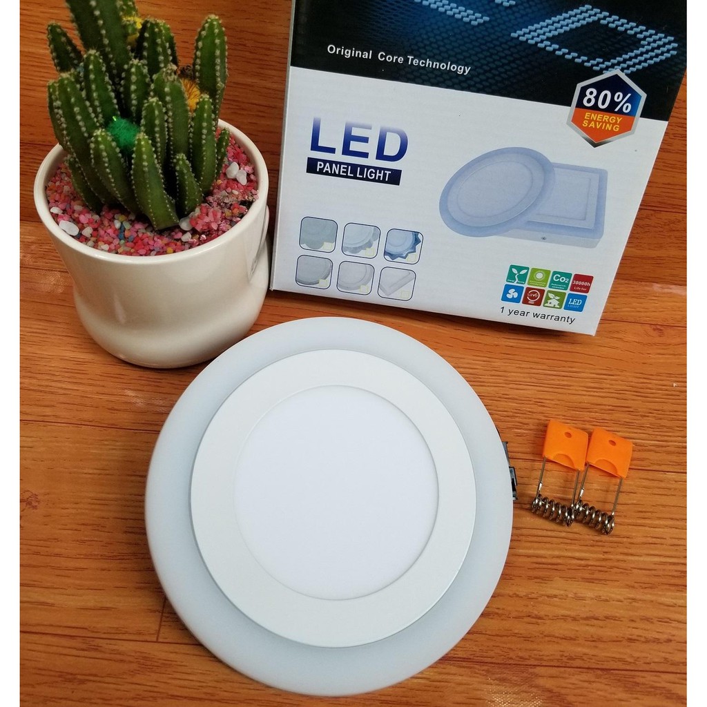 Đèn Led âm trần viền màu 16w, 9w, 6w ( Chính hãng ) BH 12 Tháng