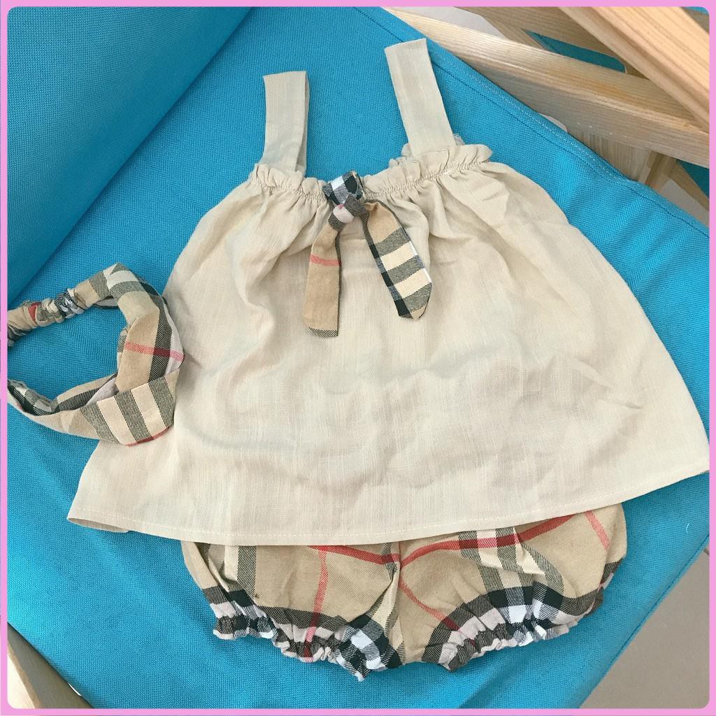 Set 2 dây BBR 3 chi tiết cho bé gái/ Váy thiết kế đẹp/ Body thiết kế body đẹp cho bé gái