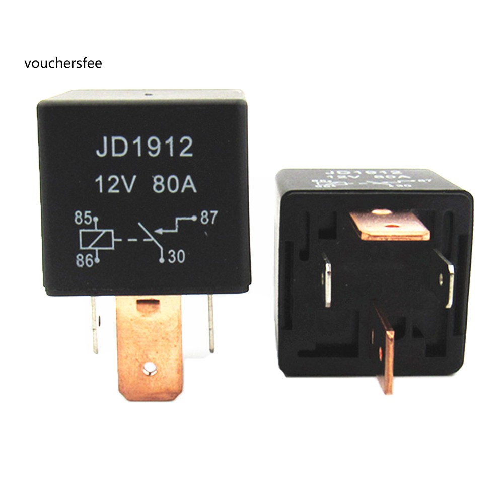 Rơ Le Khởi Động JD1912 Universal 12V 80A 4Pin DC Ampdt