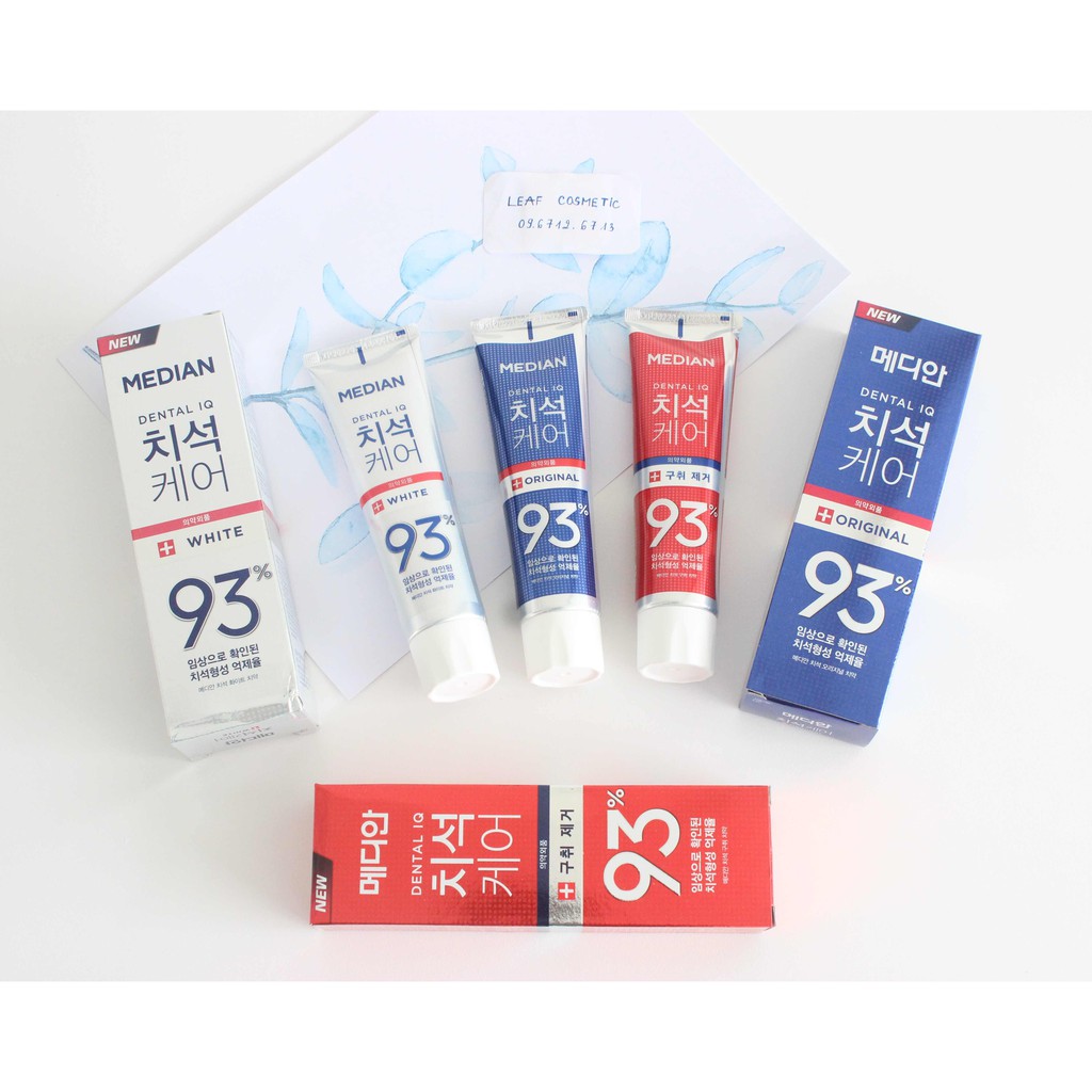 [Chính Hãng] Kem đánh răng Median 93% Toothpaste Hàn Quốc 120g