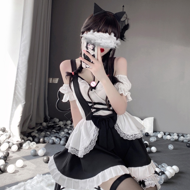 Bộ Đồ Hóa Trang Cô Hầu Gái Phong Cách Lolita Gợi Cảm Cho Nữ