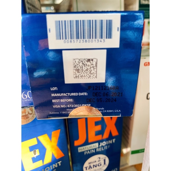 [chính hãng] JEX NATURAL JOINT PAIN RELIEF 60 viên, tích điểm mua 2 tặng 1.