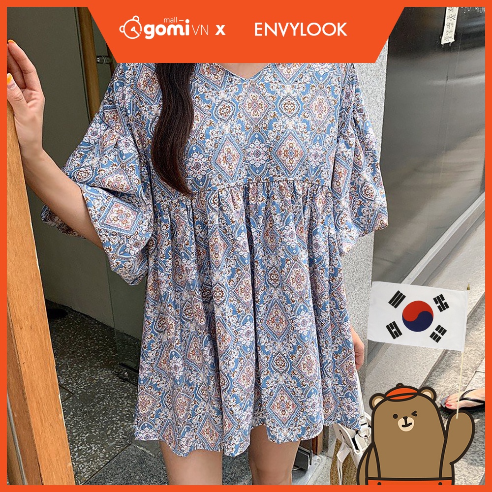 Áo Blouses Dáng Dài Họa Tiết Dân Tộc ENVYLOOK Ethnic volume blouses GomiMall