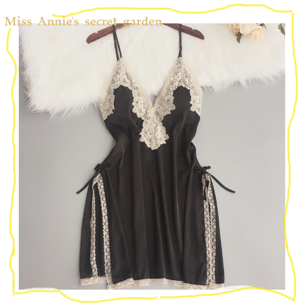 😈Đồ ngủ sexy nữ🖤Freeship🖤Váy ngủ hai dây lụa satin sexy cao cấp Đầm mặc nhà gợi cảm quyến rũ +Quần lót cho 40-65kg---022 | BigBuy360 - bigbuy360.vn