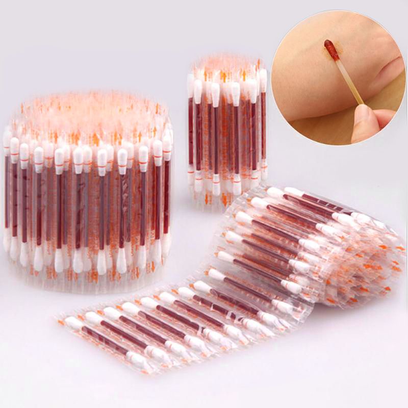 Bộ 50 Tăm Bông Làm Sạch Vết Thương Bằng Cồn Dùng Một Lần