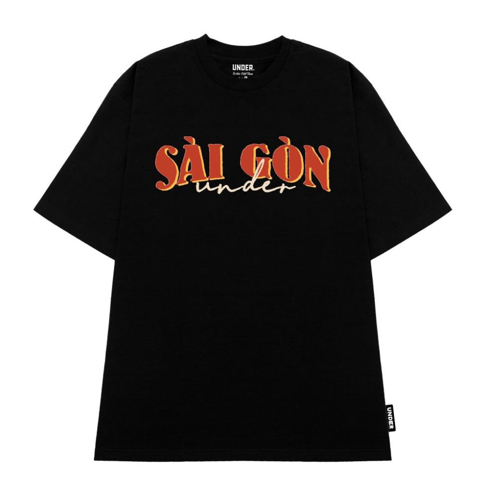 Áo phông nam nữ SWEET2812 Áo thun UNDER Sài Gòn - Saigonese Tee - UTS006 cotton hút mồ hôi màu đen trắng !