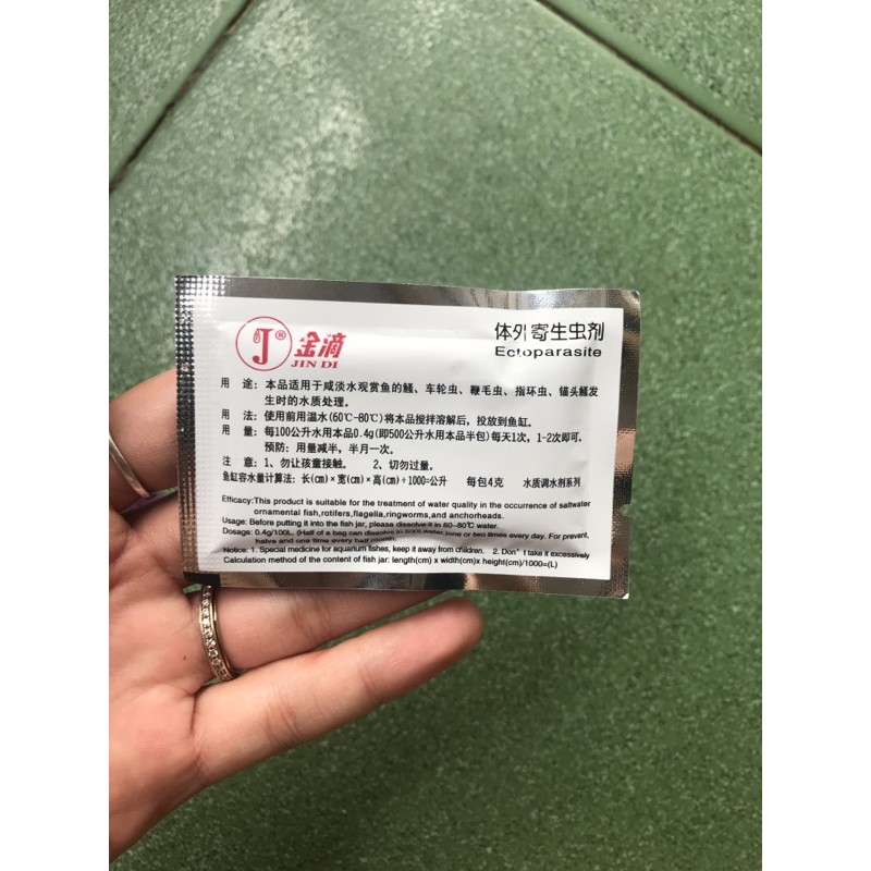 Jindi xanh trung quốc ngăn ngừa kí sinh trùng, rận nước, trùng mỏ neo cho cá
