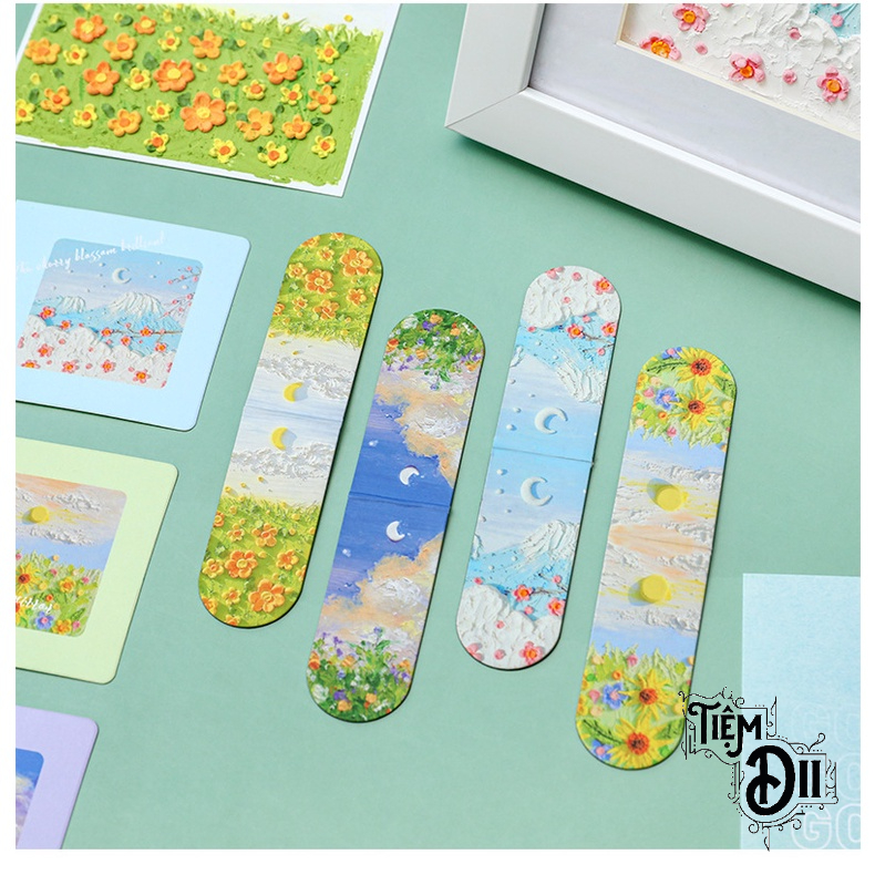 Thẻ Đánh Dấu Trang Sách Bookmark Họa Tiết Tranh Bích Họa Kẹp Sách Siêu Xinh