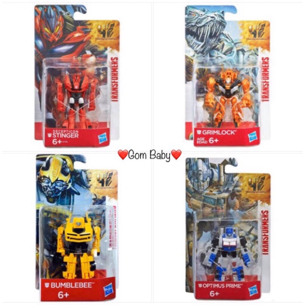 Set 4 Robot Transformers Mini