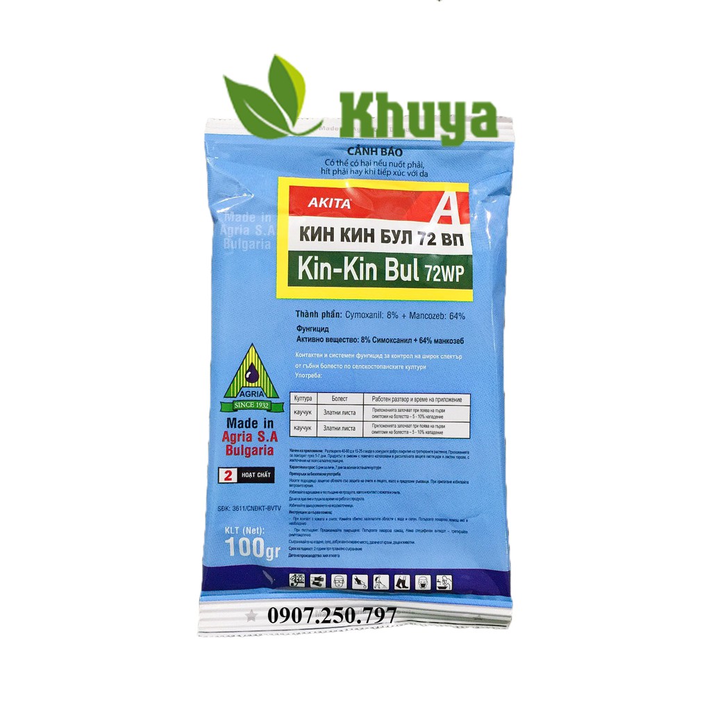 Thuốc trừ bệnh Kin Kin Bul 72WP 100gr