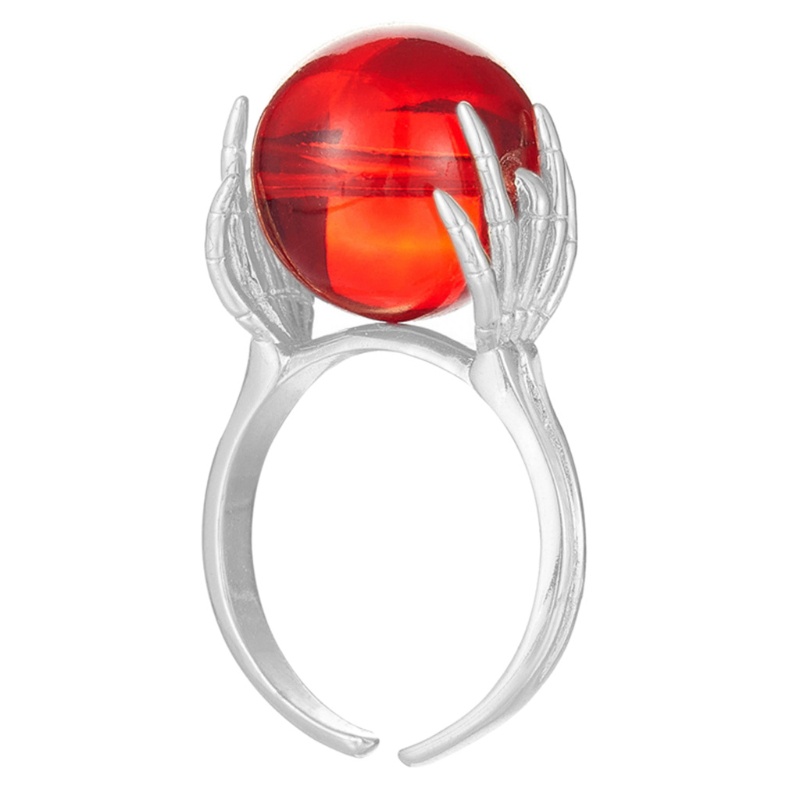 Nhẫn Hở Hình Đầu Lâu Phong Cách Goth Cá Tính Chống Căng Thẳng Có Thể Điều Chỉnh Cho Nam Nữ