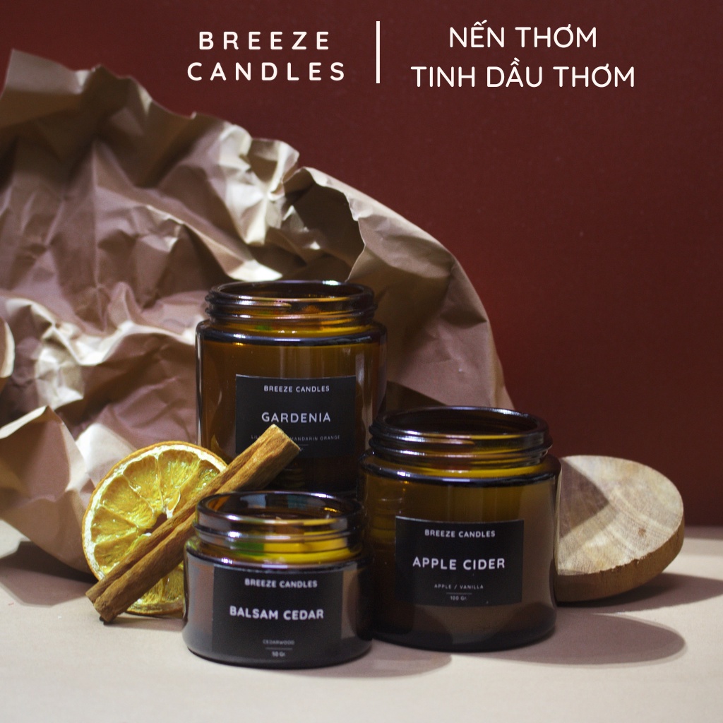 Nến thơm thiên nhiên hương nhài, trà xanh và tràm trà ngọt mát - GREEN JASMINE - 50gr