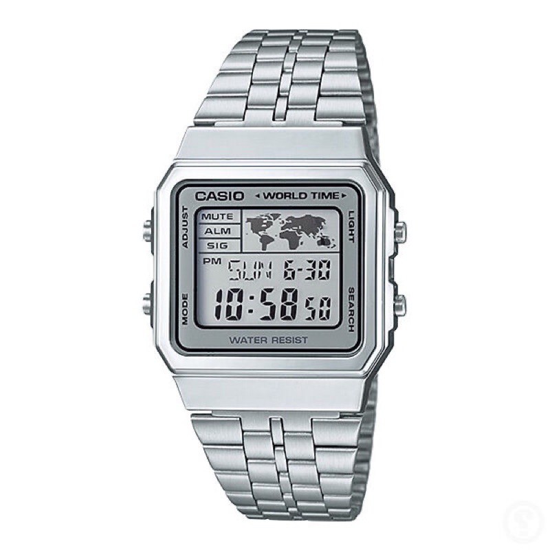 Đông hồ điện tử nam nữ Casio A500 dây kim loại fullbox