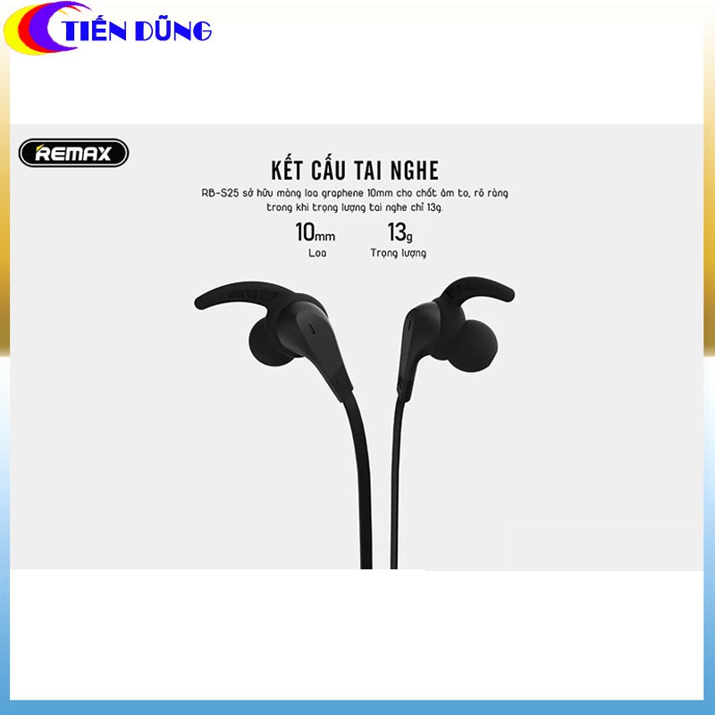 Tai nghe bluetooth remax RB S25 v4.2 dòng thể thao quàng cổ