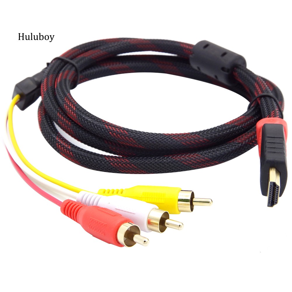 Dây cáp DOONJIEY chuyển đổi đầu cắm HDMI sang 3 đầu cắm RCA/AV/tổng hợp chuyên dụng